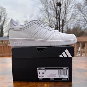 Adidas Hoops 4.0 White Sneakers Men’s 7  Leather Low Top Basketball